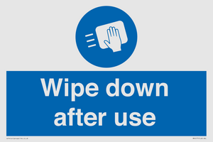 Wipe down after use